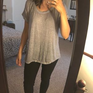 [maurices] Loose Grey Burnout Tee